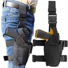 Drop Leg Holster Tactical Right Hand Pistol Holster Fits Gun with Laser or Light