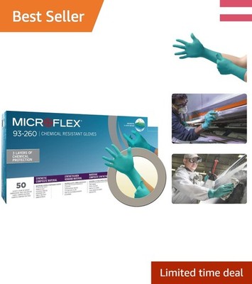 Ansell Microflex Chemikalienhandschuhe - Größe M, 6 Stück, weicher Tragekomfort