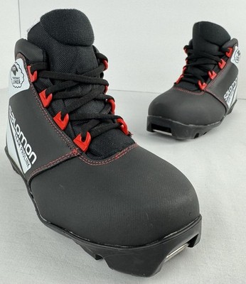 Salomon Team ProLink Youth 34/2.5 NNN Cross Country Ski Boots Thermic Black Lace