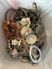 10 Lbs Scrap Junk Costume Jewelry Beads Vintage Modern for Crafting Box A04