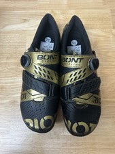 Bont Cycling Riot Road Shoes Black Gold 45 Euro  10.5 US BOA New