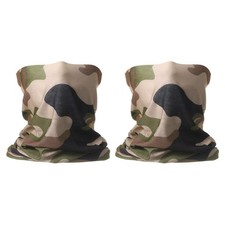 2pcs Summer Cooling Neck Gaiter Sun Protection Face Mask, Camo Brown