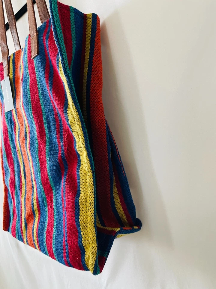 Bolso de Mano Forever 21 Para Mujer Multicolor Estampado a Rayas Southwestern Talla Única Nuevo con Etiquetas Foto 3 de 4