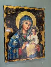 Original Hand-Painted Icon Of Our Lady And Our Lord