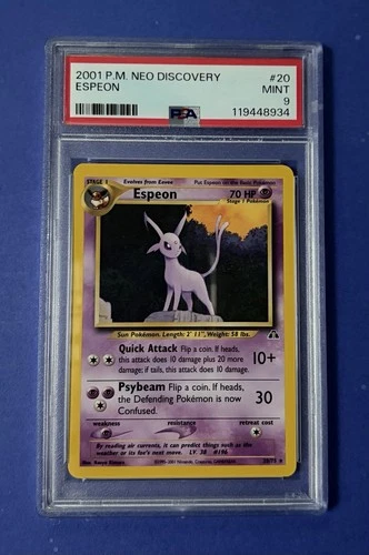 2001 Pokémon Neo Discovery Espeon #20 PSA 9 MINT