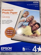 ( Lot Of 4) Epson Premium Photo Paper Glossy Ink Jet Printers S041667 8.5x11