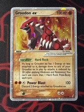 Pokémon Groudon TCG Holo Card Crystal Guardians 93/100 EX MP