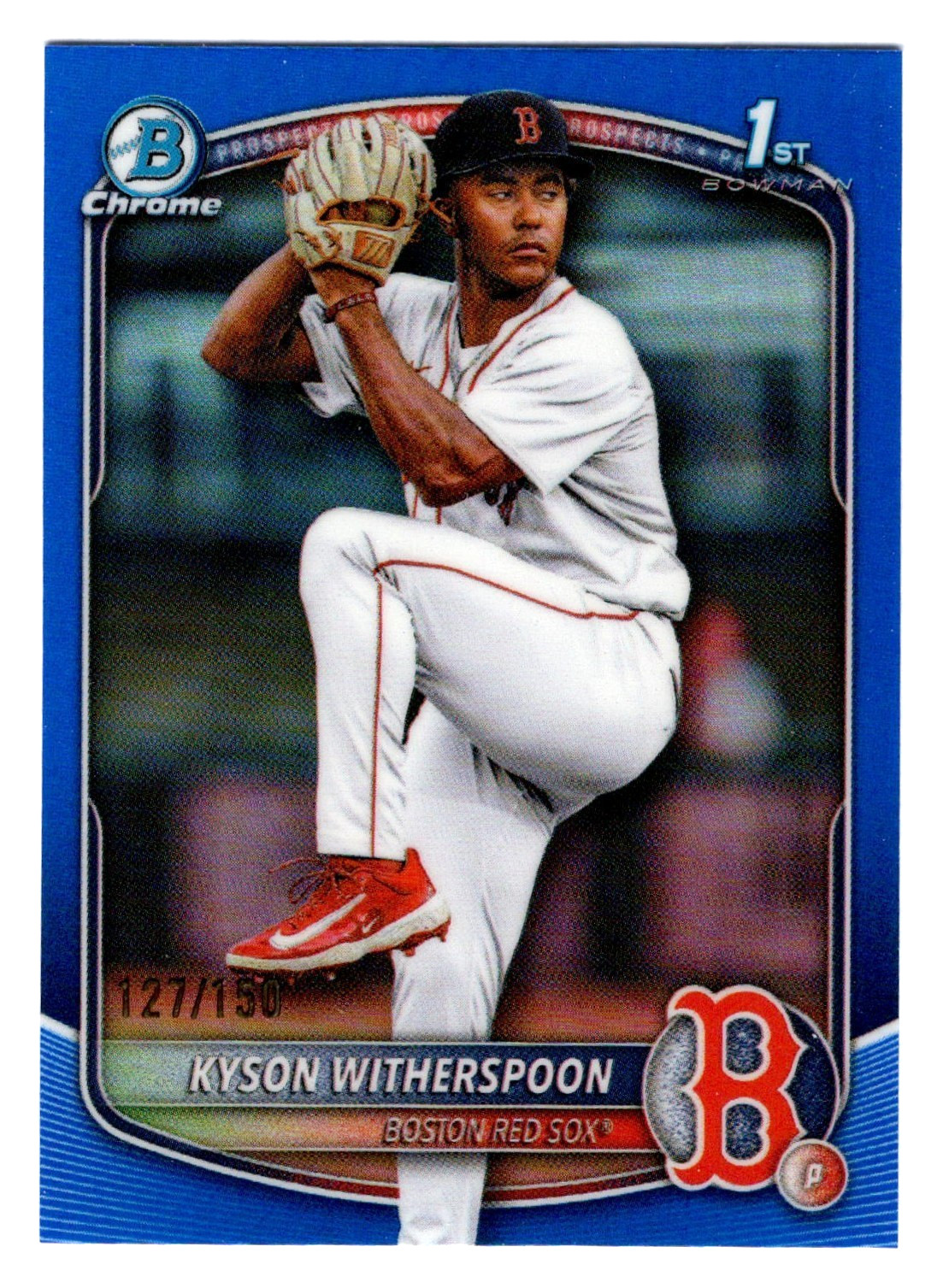 Kyson Witherspoon 2025 Bowman Chrome Draft 1st Year Blue Refractor SP 127/150