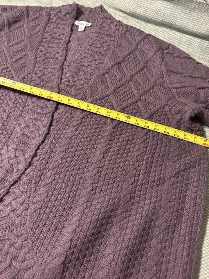 Cárdigan grueso de algodón Plum 3x Coldwater Creek Foto 4 de 4