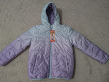 EDDIE BAUER Youth Girls Reversible Hooded Jacket - Dream Blue M 1012 NWT