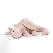 Jellycat 20in Rose Dragon Plush Soft Toy With Tags  Dust Bag Limited