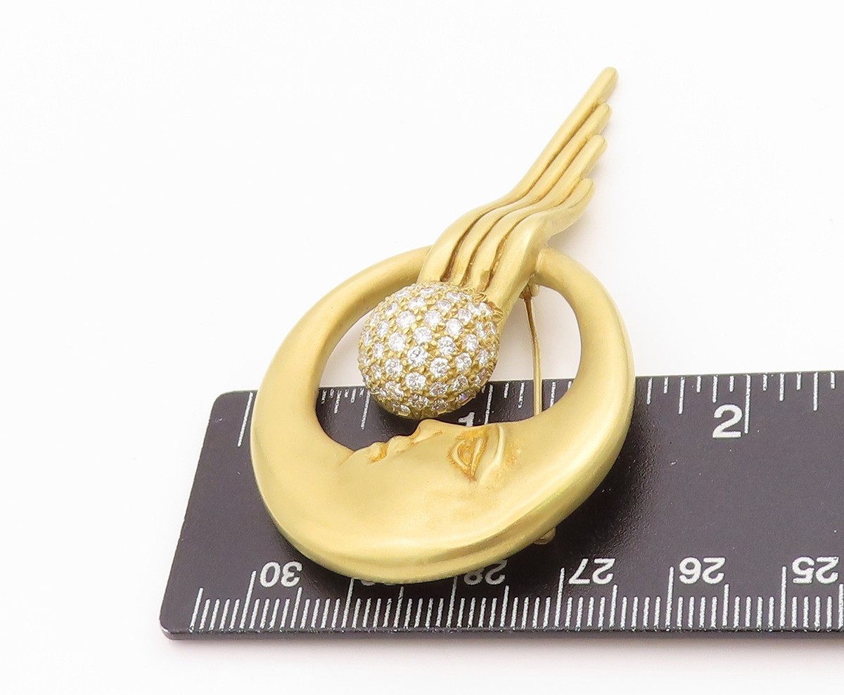 アクセサリー printemps slitcaffring(gold) 18K GOLD Vintage Brooch Pin KIESELSTEIN CORD Diamonds