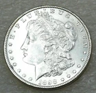 1898 P Morgan Silver Dollar BU Frosty Bright coin in saflip #N342