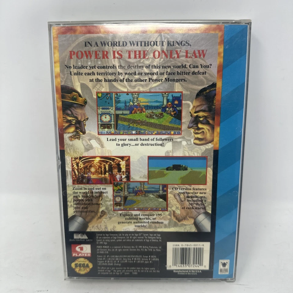 Power Monger (Sega CD, 1994) Missing Manual Clean Disc - Image 2 of 4