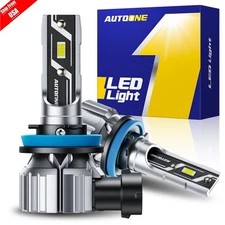 AUTOONE H11 LED Headlight Bulbs Super Bright 6500K White 450000LM High/Low Beam