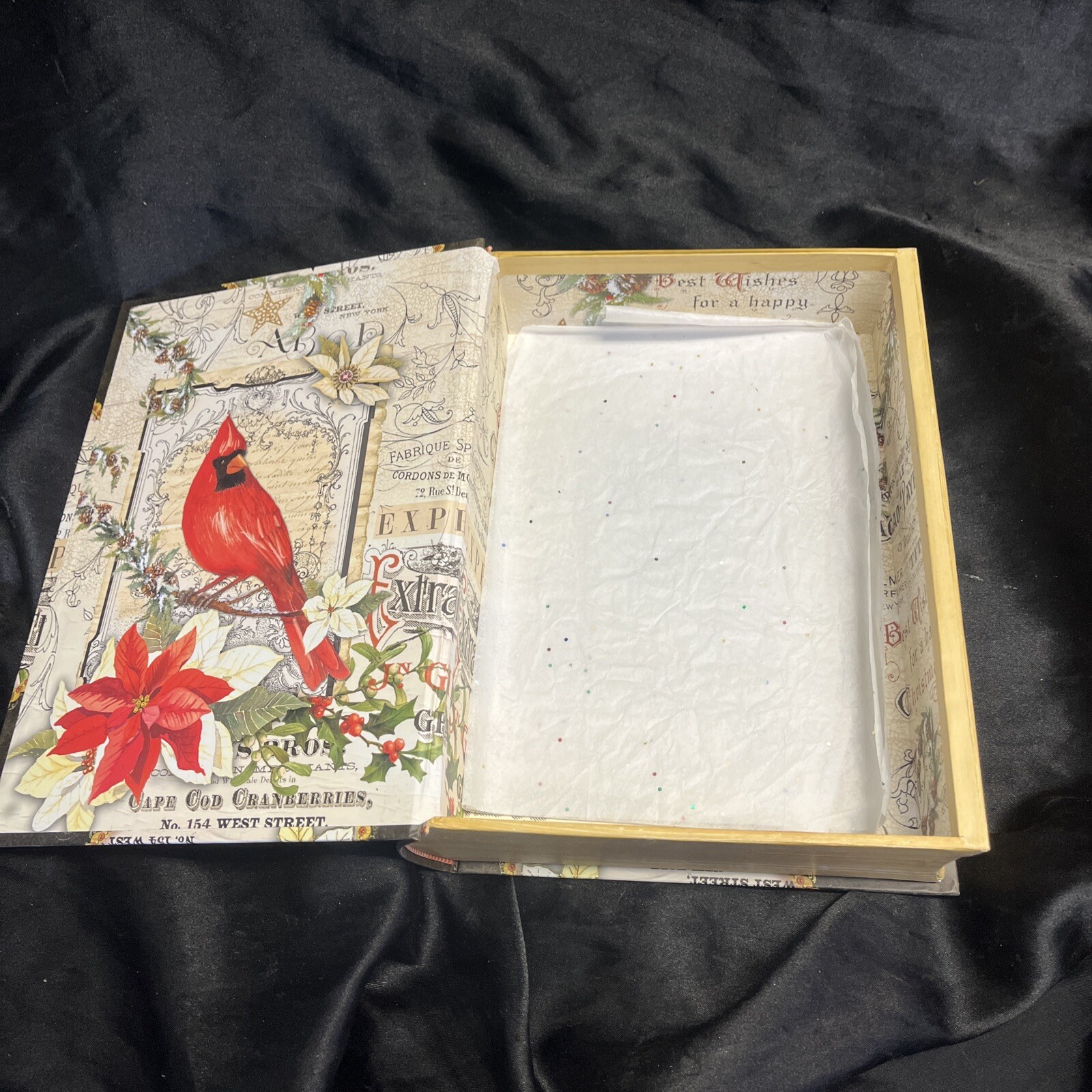 Christmas Decorative Gift Box Book Storage 9" x 11" Ashland Christmas