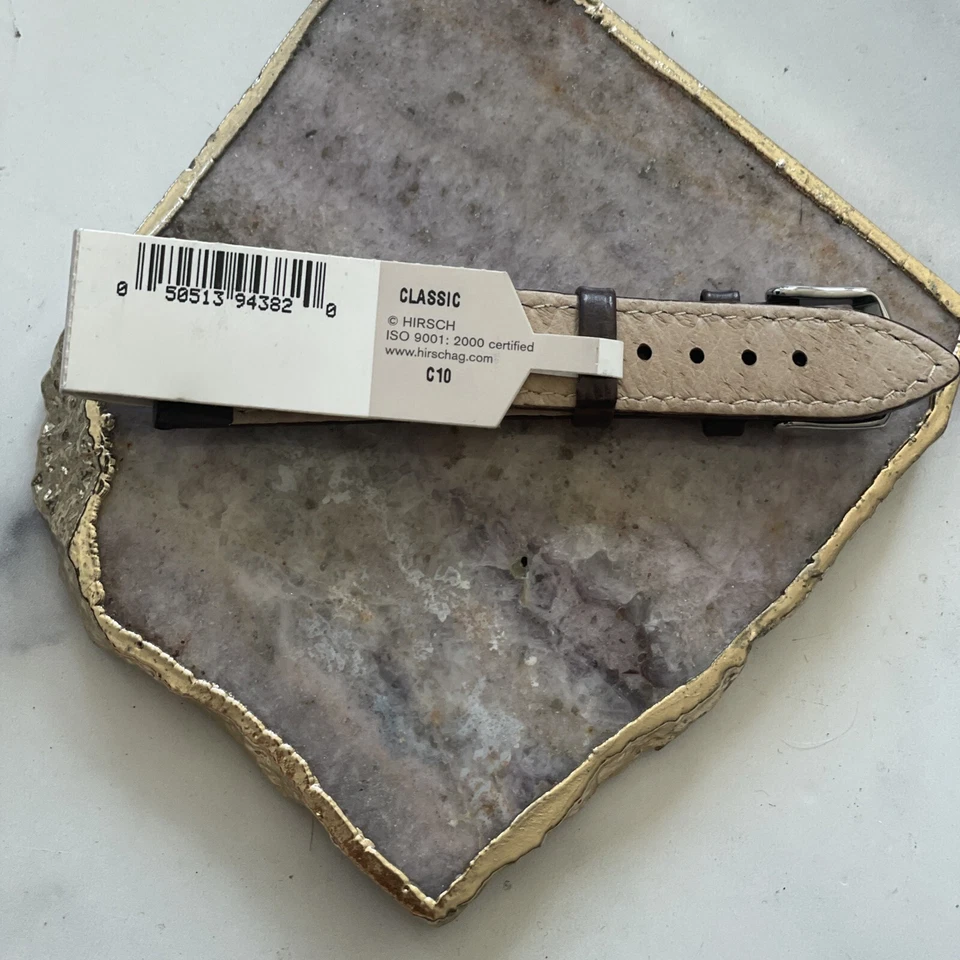 Correa de reloj Hirsch Modena cocodrilo en relieve 18 mm correas ofertas de lujo Foto 3 de 3