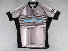 Hincapie Cycling Jersey Adult Extra Large Gray Black High Gear Sports Full Zip