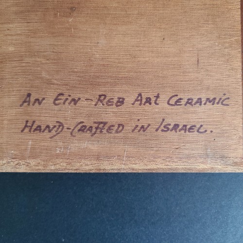 Vintage Ein Reb Ceramic Wall Tile 'Fiddlers On The Roof' ISRAEL ART Hand Craft - Picture 5 of 6