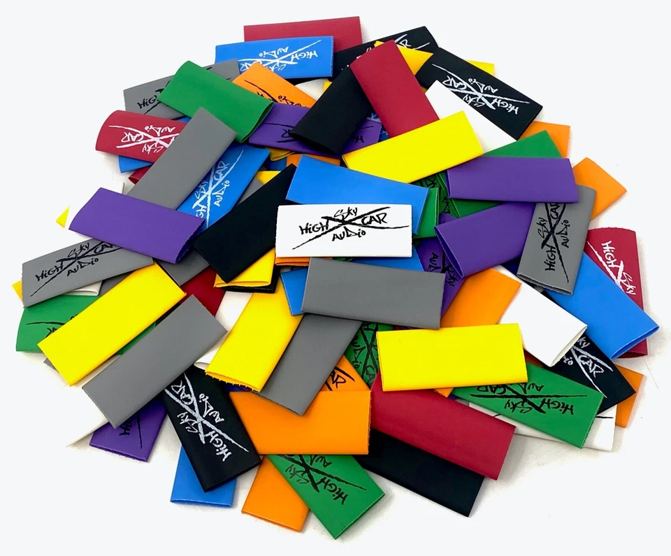 (10) Tubo termorretráctil calibre 4 u 8 NEGRO 3/8" X 2" 4 terminales de anillo tubo GA Foto 2 de 2