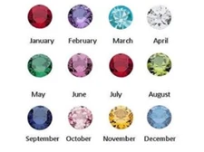 Floating Charm BIRTHSTONE Acrylic Crystal Round fit Glass Locket 4mm
