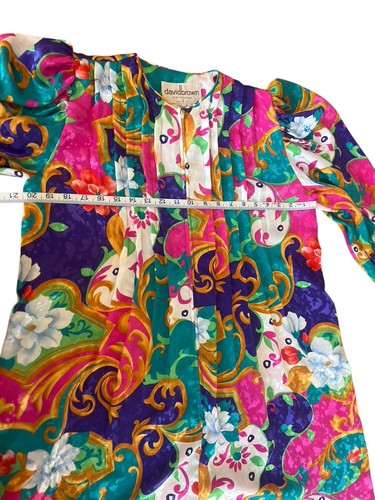 Vintage 70’s David Brown California Saks Fifth Dress / Caftan / Kaftan Sz Small - Picture 6 of 8