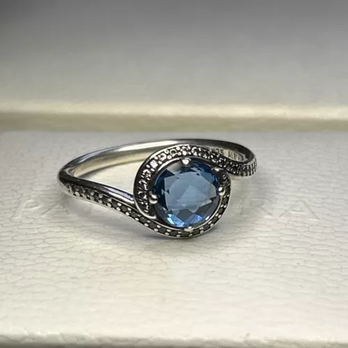 Pandora Blue radiant embellishment Ring 🌟 925 ALE 🌟 Size 58
