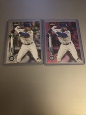 2020 Topps Chrome Kyle Lewis Lot (2) Pink Refractor and Base
