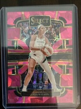 2024 Select WNBA A’Ja Wilson Pink Cracked Ice Prizm Concourse #86 Aces