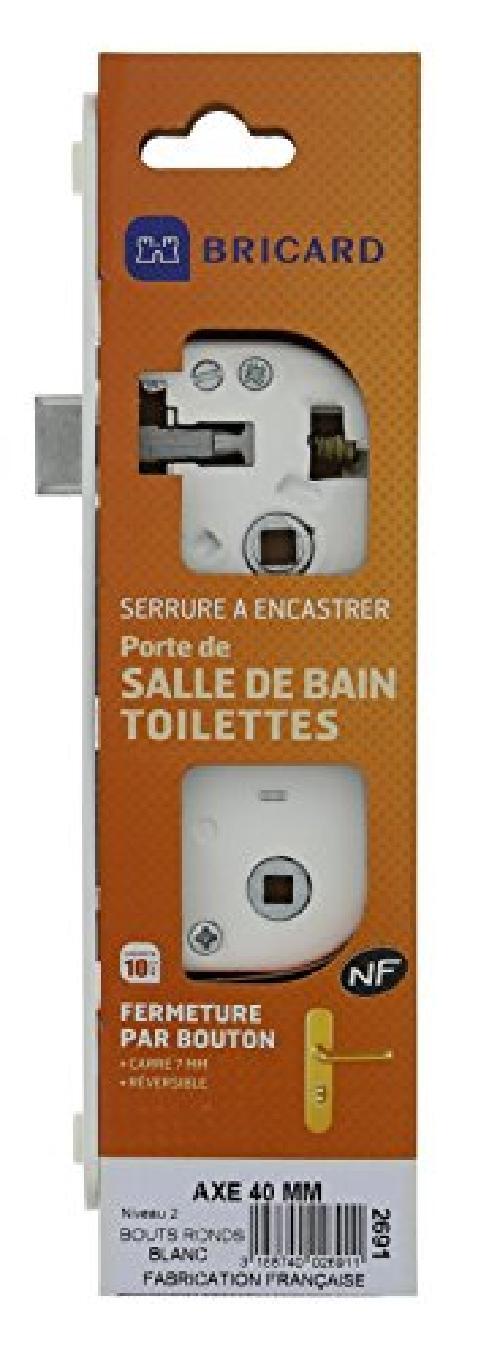 Bricard 2691 serratura a mortasa NF di scrocco a condanna asse a 40 bagagliaio e