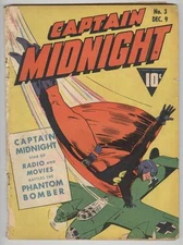 Captain Midnight #3 December 1942 G/VG War cover 