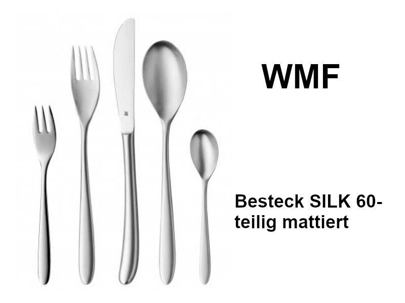 WMF Besteck SILK 60-teilig mattiert, Set für 12 Personen