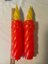Vintage Blow Mold Light Up Replacement Candle Parts 16”  Tabletop Holiday
