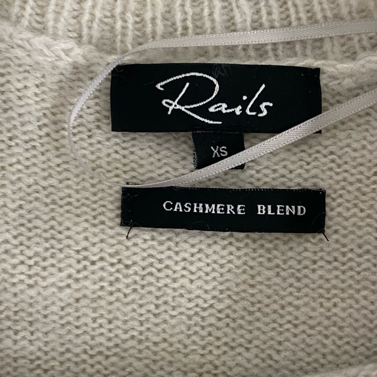 Rails Virgo Sweater Womens XS Gray White Stars Merino Wool Cashmere Intarsia