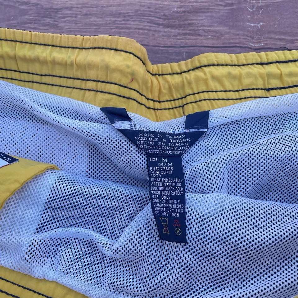 Pantalones Cortos de Natación Tommy Hilfiger De Colección Para Hombre M Azul Verde Rojo Cordón Foto 3 de 4