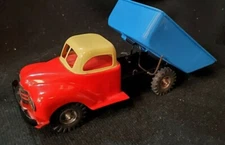 GAMA Metal Dump Truck Toy Pressed Steel Friction Motor - Germany - Excellent!