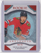 2020-21 UD ARTIFACTS AUTUMN ROOKIE PARALLEL /75 NICOLAS BEAUDIN #164 BLACKHAWKS