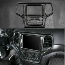 Carbon Fiber GPS Navigation Panel Cover Trim For Jeep Grand Cherokee 2014-2018US