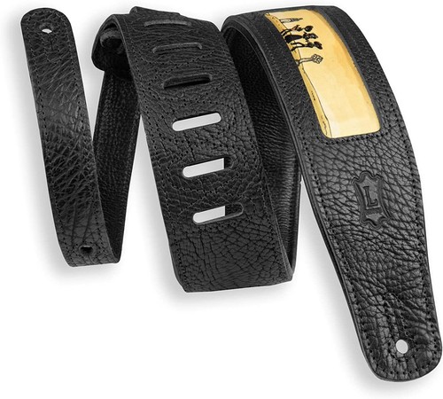Tracolla In Pelle Levy's Calaca Mariachi - Larghezza 6.35 Cm, Regolabile Fino A 132 Cm, Colore Nero