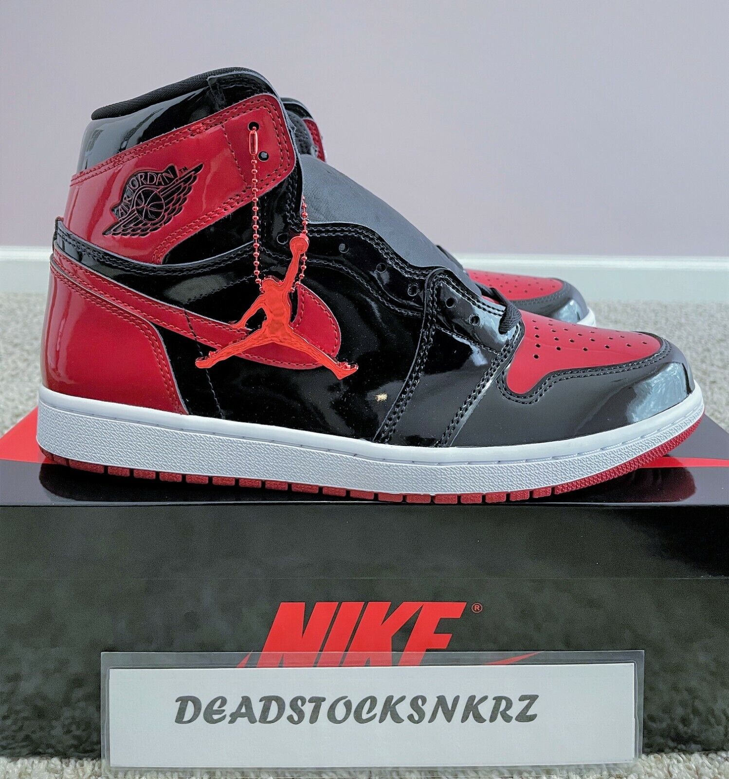 Nike Air Jordan 1 Retro High OG Bred Patent Leather 555088 063