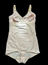 Vintage Flexees Shaper BODYSUIT Girdle Bra Eye Hook Crotch PANTY SZ 38C 7370