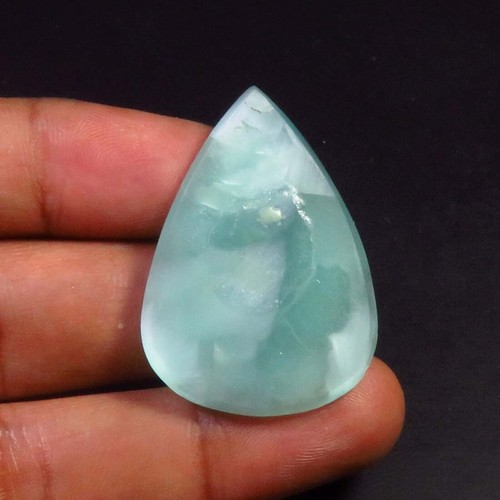 Emimorfite Cabochon Sciolto 33Cts Emimorfite Gemma Forma Pera 36x25mm HM-09 - Foto 4 di 8