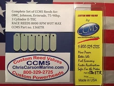 CCMS Johnson, Evinrude, E-TEC Race Reed Valves 75-90hp 3 Cyl. PN136ETR