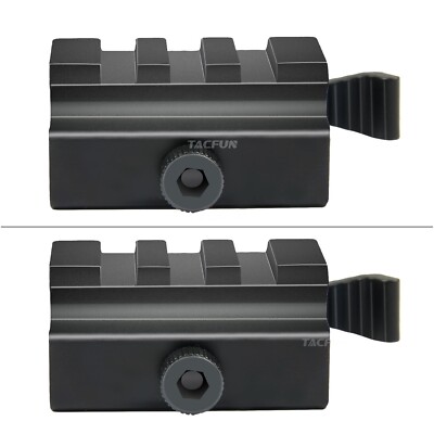2pack 0.5'' Quick Release Detach Mini Riser Mount 3-Slot for Picatinny Rail