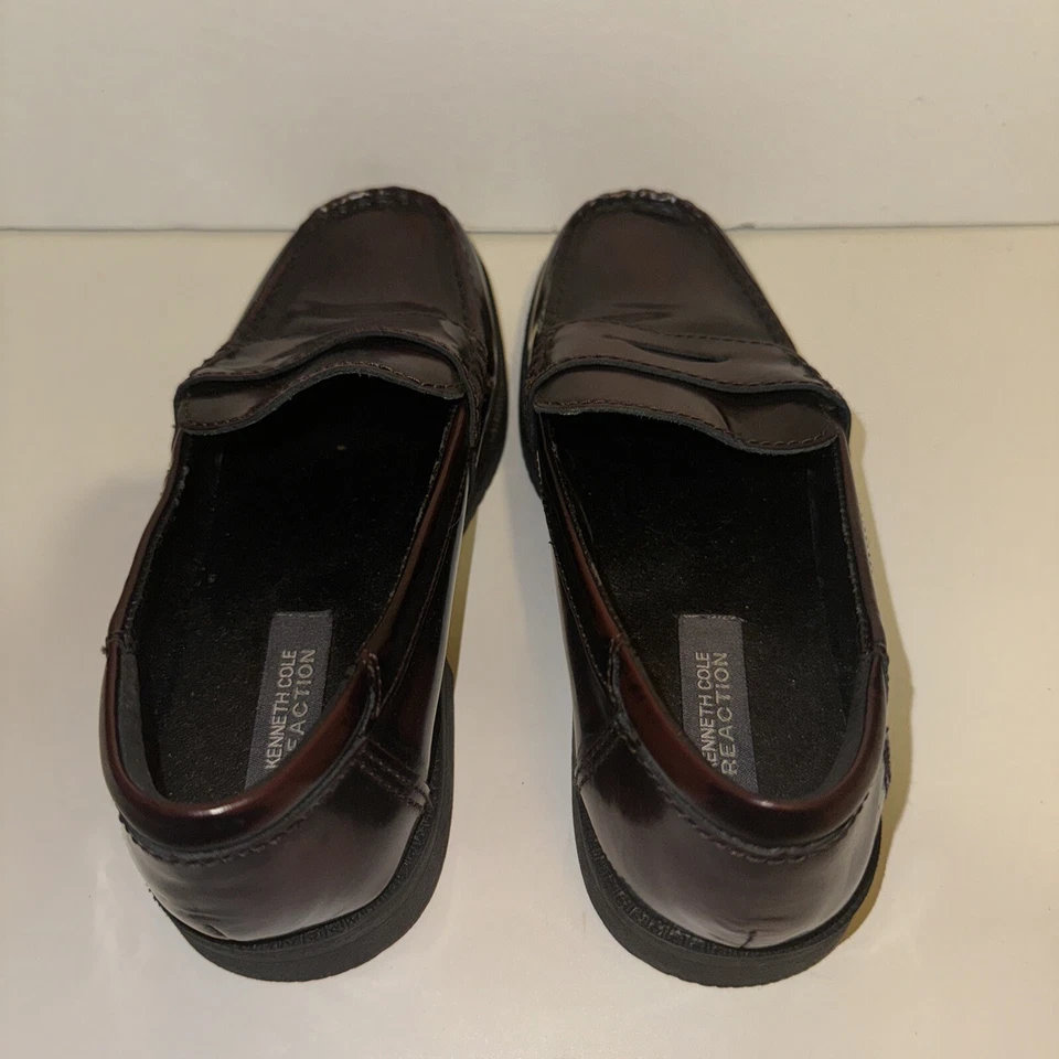 Kenneth Cole Reaction Nuevo Zapato Niños Talla 5.5 Borgoña Penny Mocasín Vestido Raro Foto 4 de 4