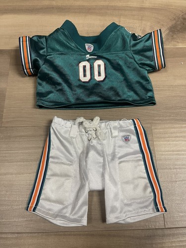 Build-A-Bear NFL Miami Dolphins grün Trikot Shirt und Short Set NFL lizenziert