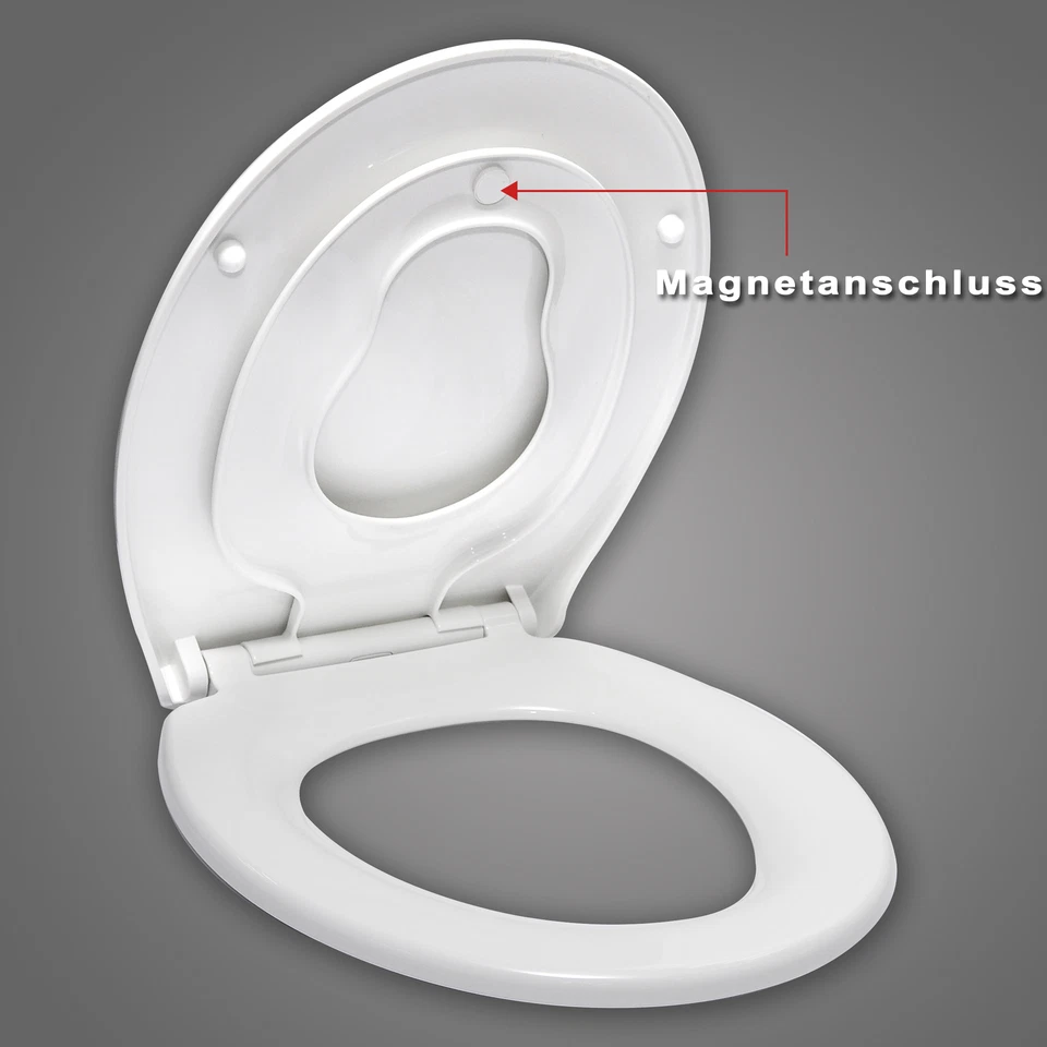 Toilettensitz WC-Sitz Toilettendeckel mit Kindersitz Absenkautomatik neu ws2601 - Bild 2 von 4