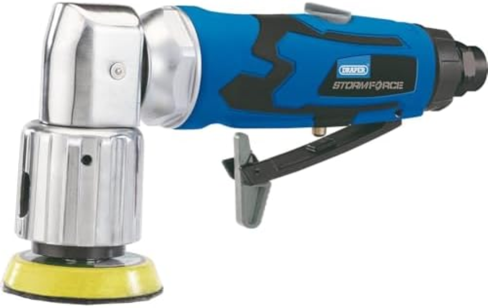 Draper Storm Force 65059 Mini levigatrice pneumatica, 50 mm, blu