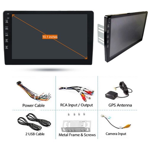 10" Car Radio Stereo Android Auto CarPlay IPS DSP IPS BT GPS ID3 USB Wifi Touch - Foto 12 di 12