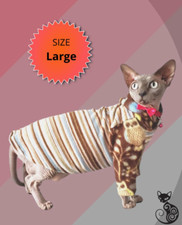 Soft Fleece Cat Pajamas - LARGE, Cozy Cat Sweater with Hood, Long Sleeves